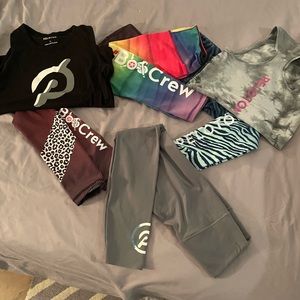 Peloton and #Boocrew apparel for sale.